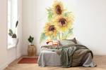 Fototapete Girasol 611616 Gelb - Naturfaser - Textil - 200 x 250 x 250 cm