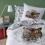 Bettwäsche Tiger Wild & Free Safari Braun - Grau - Weiß - Textil - 135 x 200 x 1 cm