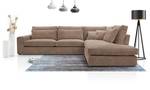 Ecksofa COBA Braun - Ecke davorstehend links