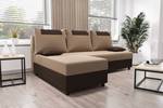 Ecksofa STARI Beige - Braun - Ecke davorstehend links