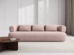 Sofa JENNY 4 Sitzplätze Pink - Textil - 90 x 73 x 226 cm