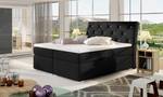 Boxspringbett DREAM Hochglanz Schwarz - Breite: 163 cm