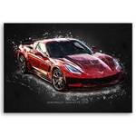 Leinwandbild Ferrari Rot Auto 120 x 80 cm