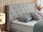 Boxspringbett KING VELEN Sandbraun - Breite: 180 cm - H3 - Textil