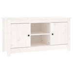 TV-Schrank D677 Weiß - Massivholz - 37 x 52 x 103 cm