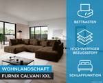 Ecksofa Calvani XXL Monolith 15 Braun