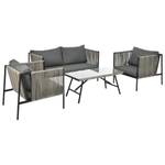 Gartenlounge-Set 4tlg Phanes Ⅱ Grau