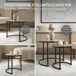 Couchtisch GIRONA 2er Set Schwarz - Holzwerkstoff - Metall - 60 x 52 x 60 cm