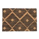 Kokos Fußmatte mit geometrischem Muster Schwarz - Braun - Naturfaser - Kunststoff - 60 x 2 x 40 cm