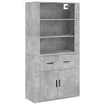 Highboard DE4443 Grau - Holzwerkstoff - 33 x 70 x 80 cm