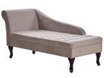 Chaise longue PESSAC Beige - Noir - Taupe