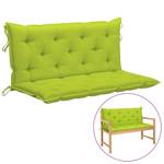 Coussin de banc 3010061-2 (lot de 2) Vert - Textile - 50 x 7 x 120 cm