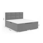 Boxspringbett Doppelbett Norseman Schwarz - Breite: 180 cm