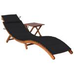 Chaise longue avec table 3012867-2 Noir