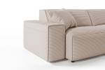 Sofa RANI Ecksofa Cord Taupe - Ecke davorstehend rechts