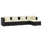 Garten-Lounge-Set (5-teilig) 3013632-9 Schwarz - Creme - Weiß