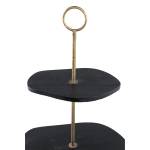 Etagere Suranne Schwarz - Massivholz - 33 x 59 x 43 cm