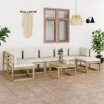 Salon de jardin 3016481-9 (lot de 8) Blanc - Bois manufacturé - Bois/Imitation - 64 x 70 x 64 cm