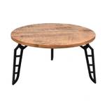 Couchtisch Manju Schwarz - Braun - Metall - Massivholz - Holzart/Dekor - 40 x 43 x 40 cm