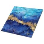 Selbstklebende Fliesen (9 St.) Marmorsee Blau - Kunststoff - 30 x 30 x 1 cm