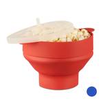 1 x Popcorn Maker Silikon Mikrowelle rot Rot - Kunststoff - 26 x 15 x 26 cm