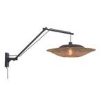 Wandlampe Kalimantan Flat Schwarz - Durchmesser: 60 cm