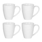 Coffret de 4 mugs Snow white Blanc - Porcelaine