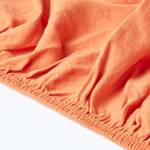 Leinen Spannbettlaken extra hoch Orange - 150 x 200 cm