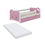 Lit pour enfant Jessica 40339 Doré - Blanc - Bois manufacturé - 146 x 76 x 53 cm