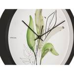 Horloge murale Botanical Leaves Vert - Bois manufacturé - Matière plastique - 26 x 5 x 26 cm