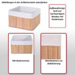 Aufbewahrungskorb C21 (2er-Set) Braun - Weiß - Bambus - 33 x 33 x 21 cm