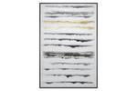 Gerahmtes Acrylbild Glückliche Zeit Schwarz - Grau - Weiß - Massivholz - Textil - 82 x 122 x 5 cm