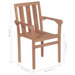 Chaise empilable 50 x 58 cm - Bois massif - Bois/Imitation