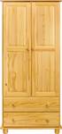 Kleiderschrank 19020011 Braun - Massivholz - 82 x 177 x 52 cm