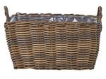 Outdoor Blumentopf ORMOS 2-tlg Braun - Polyrattan - 59 x 44 x 36 cm