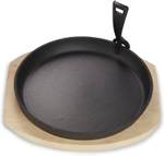 Servierpfanne EW-GE-1349 Schwarz - Holzwerkstoff - Metall - 25 x 3 x 25 cm