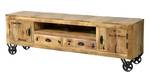 RUSTIC Lowboard Braun - Massivholz - Holzart/Dekor - 200 x 55 x 40 cm