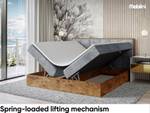 Boxspringbett Lofty 8 Grau - Breite: 189 cm - H3