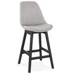 Tabouret De Bar TERESA Noir - Gris - Chêne foncé