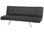 3-Sitzer Sofa BRISTOL Schwarz - Silber - Tiefe: 74 cm