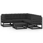 Garten-Lounge-Set (6-teilig) 3009818-2 Anthrazit - Schwarz