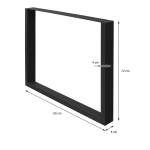 Tischbeine 2er Set 80x72 cm Schwarz Schwarz - Metall - 8 x 72 x 80 cm