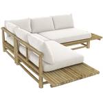 Canapé de jardin Sunny Blanc - Bois massif - 215 x 70 x 215 cm