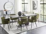 Table de salle à manger ALCANTRA Noir - Gris - Bois manufacturé - 90 x 73 x 160 cm