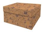 Speicherbox mit Deckel Heracleum Braun - Holzwerkstoff - Naturfaser - 31 x 21 x 39 cm