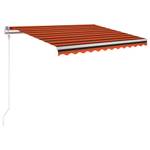 Auvent rétractable 3006542-2 Marron - Orange - Métal - 250 x 250 x 350 cm