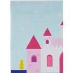 Tapis enfant LICESS 95x125 en nylon rose Rose foncé - Matière plastique - 95 x 6 x 125 cm