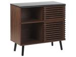 Buffet PERTH Noir - Marron - Bois manufacturé - 80 x 80 x 40 cm