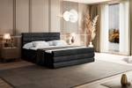 Boxspringbett CELESTIA-Z Schwarz - Breite: 140 cm - H4