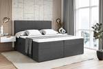 Boxspringbett LUKI Grau - Breite: 140 cm - H4